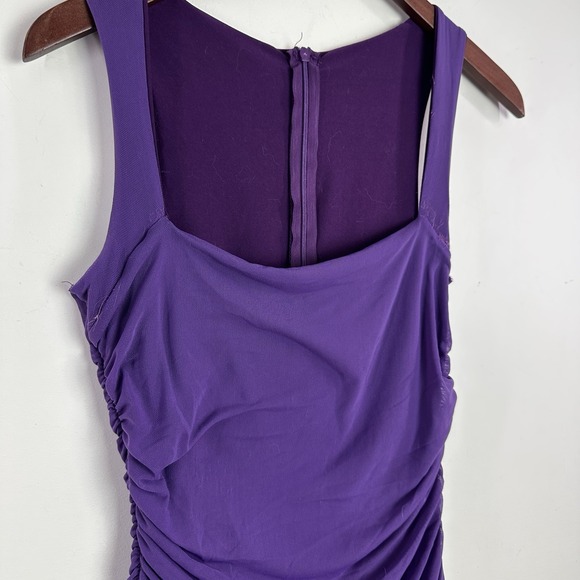 Fairy Dress Purple Size M Ruched Asymmetric Ruffle Hem Romantic Grunge 90s Y2K - Picture 2 of 10